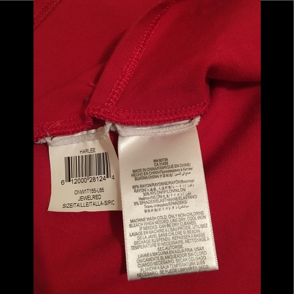 BCBG Red Peplum cotton shirt - Picture 7 of 7